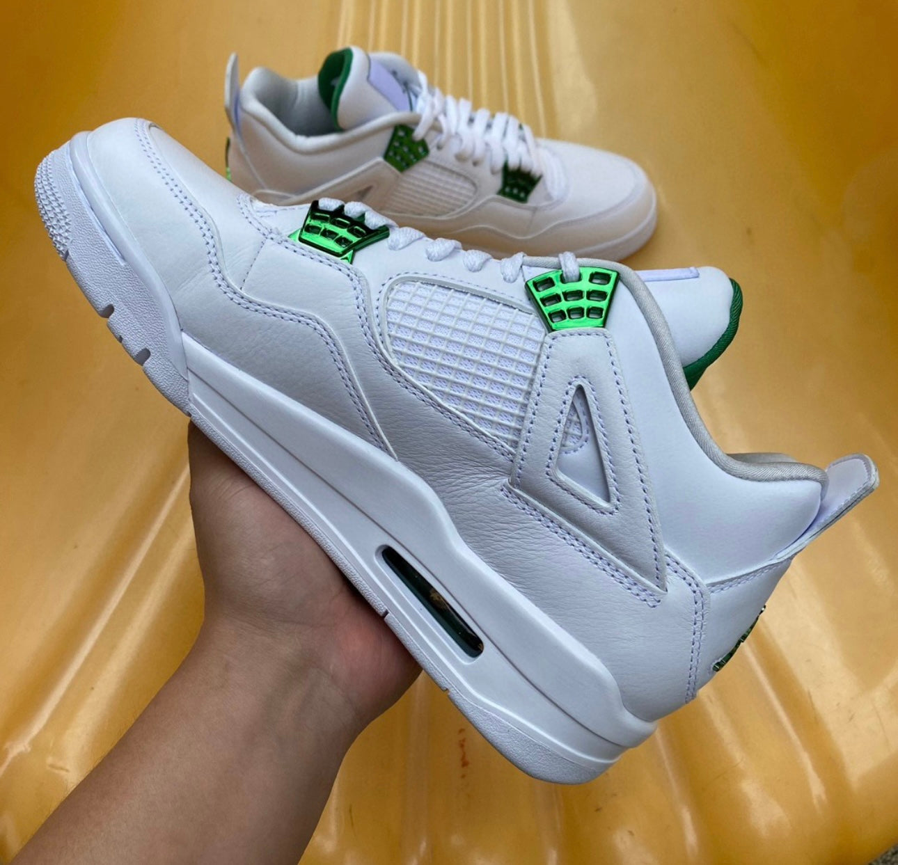 Air jordan 4 Retro Green matallic