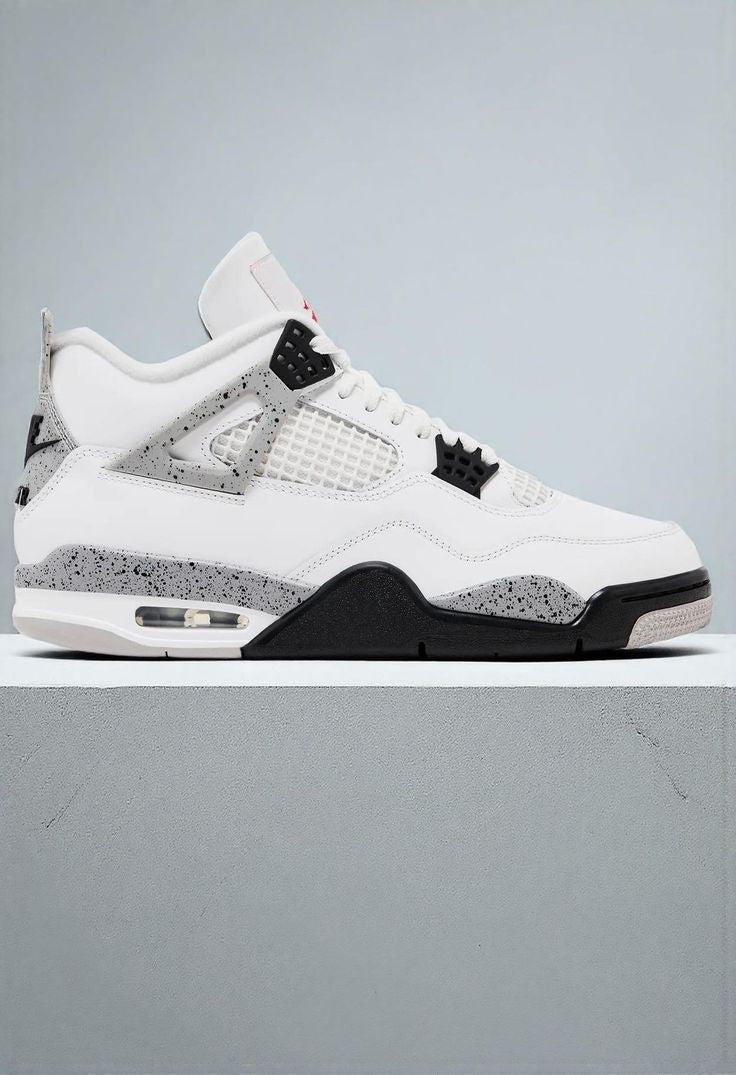 air jordan retro 4 white/black/grey